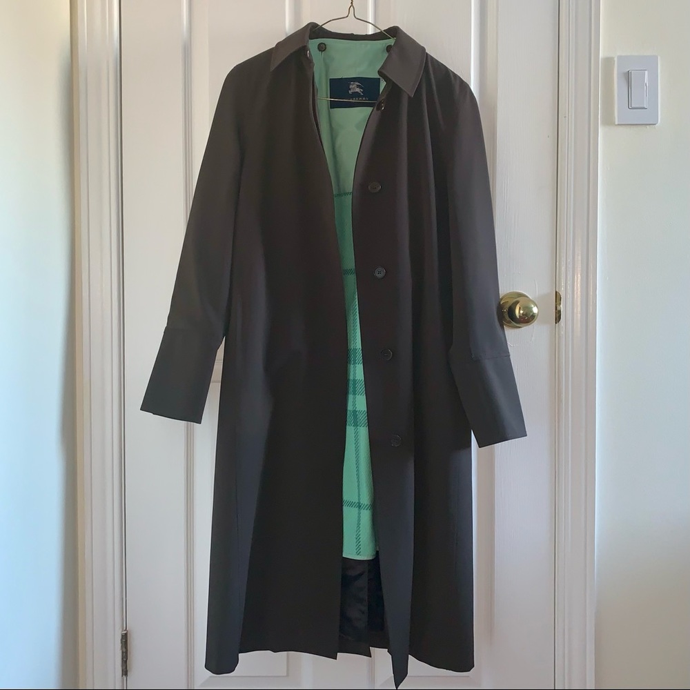 Brown Burberry Trench Coat with Removable Wool Lining